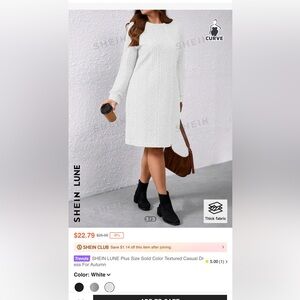 Knit Textured Dress 🤍